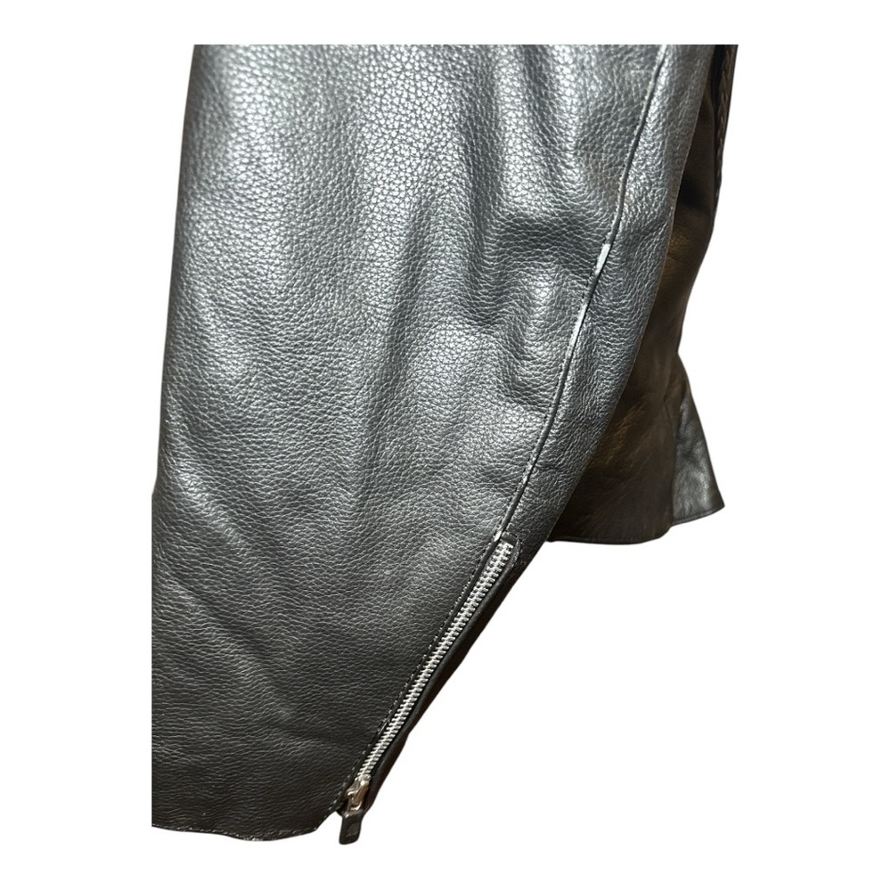 Vintage Black Oversized Xena Interstate Leather Moto Biker Jacket S - Picture 15 of 16